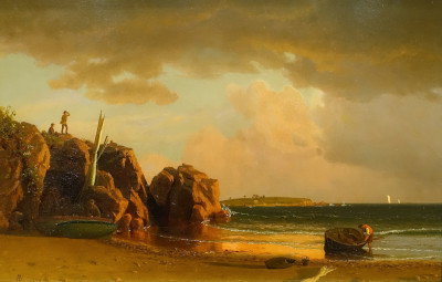View Near Newport Albert Bierstadt